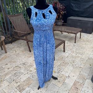 Soma Blue Patterned Maxi Dress